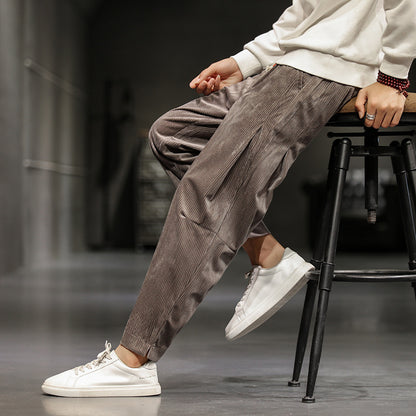 Corduroy casual pants