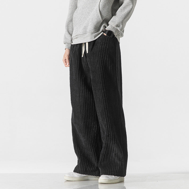 Retro Casual Straight Corduroy Pants