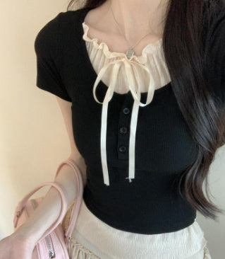 Coquette Women's Shirt With Bow