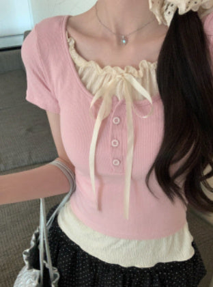 Coquette Women's Shirt With Bow