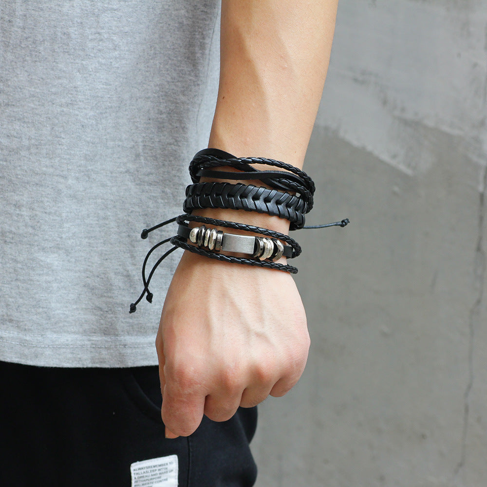 Vintage Weave Leather Bracelet