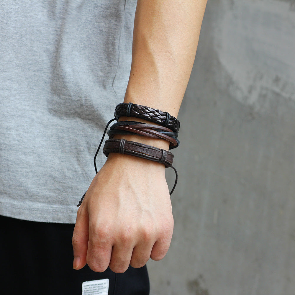 Vintage Weave Leather Bracelet