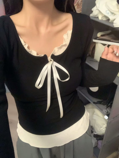 Coquette Women's Shirt With Bow