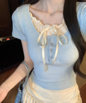 Coquette Women's Shirt With Bow