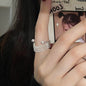Designer white gold plated rings. Select one or multiple styles to combine.