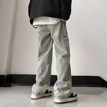 Cargo Jeans Men's Loose Straight Pants