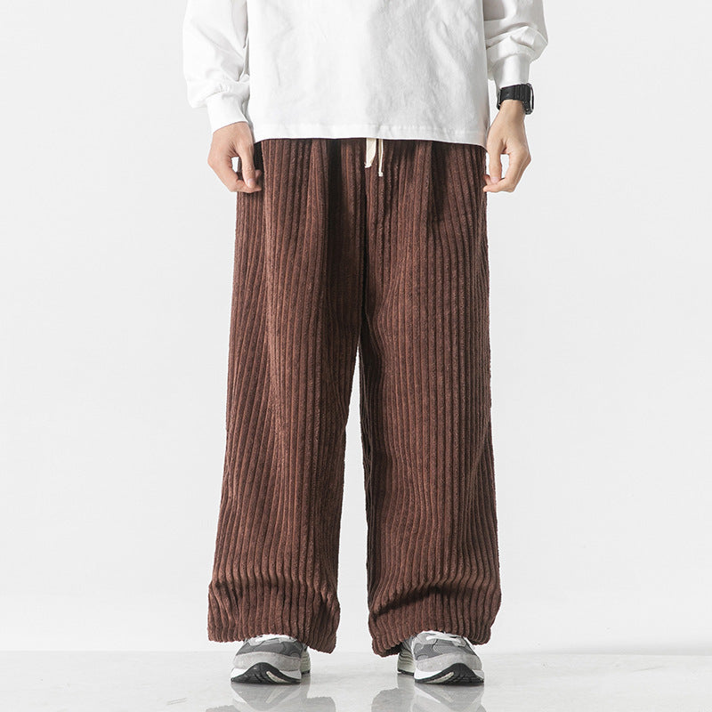 Retro Casual Straight Corduroy Pants