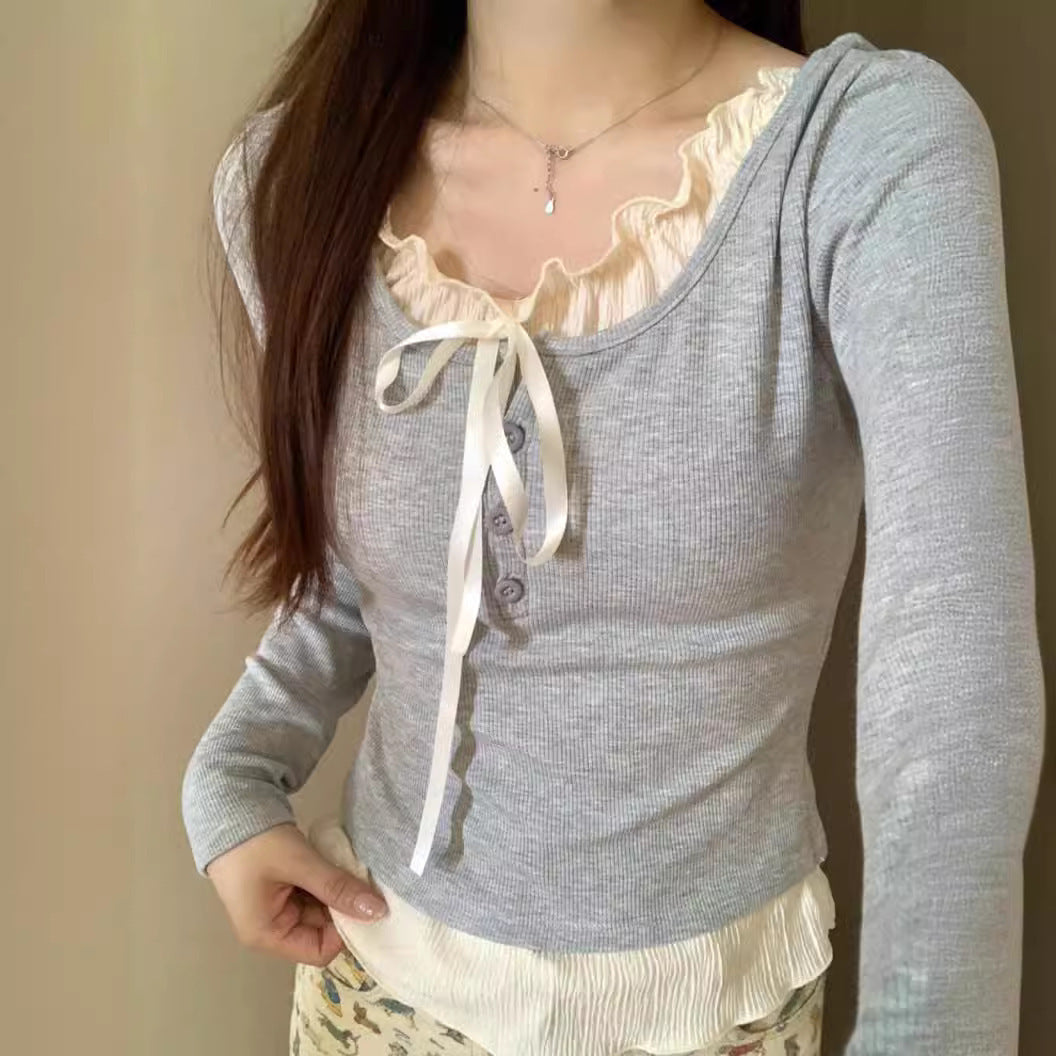 Coquette Women's Shirt With Bow
