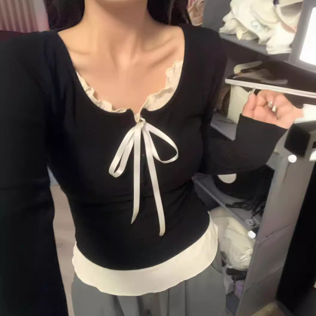 Coquette Women's Shirt With Bow